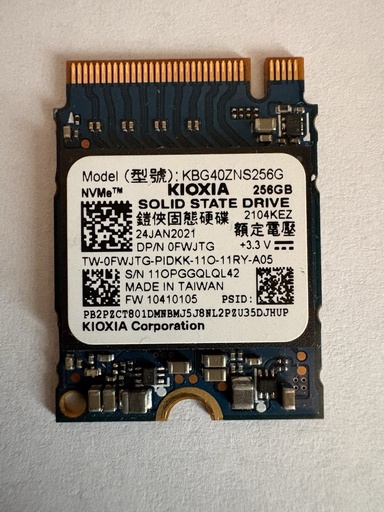 TOSHIBA 256GB 4x3 NVMe SSD 2230